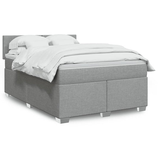 Giroletto a Molle con Materasso Grigio Chiaro 140x200cm Tessuto | homemem39