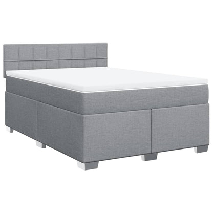 Giroletto a Molle con Materasso Grigio Chiaro 140x200cm Tessuto | homemem39