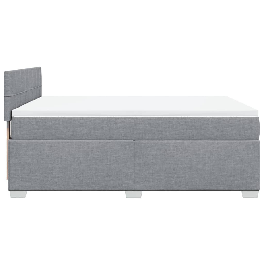 Giroletto a Molle con Materasso Grigio Chiaro 140x200cm Tessuto | homemem39