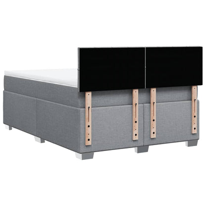 Giroletto a Molle con Materasso Grigio Chiaro 140x200cm Tessuto | homemem39