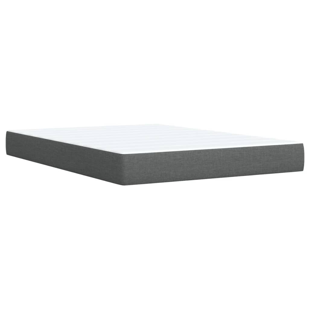 Giroletto a Molle con Materasso Grigio Scuro 140x200cm Tessuto | homemem39