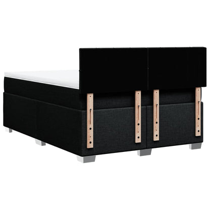 Giroletto a Molle con Materasso Nero 140x200 cm in Tessuto - homemem39