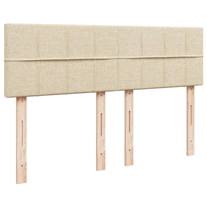 Giroletto a Molle con Materasso Crema 140x200 cm in Tessuto | homemem39