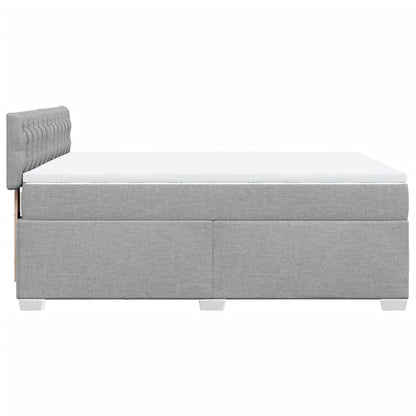 Giroletto a Molle con Materasso Grigio Chiaro 140x200cm Tessuto | homemem39