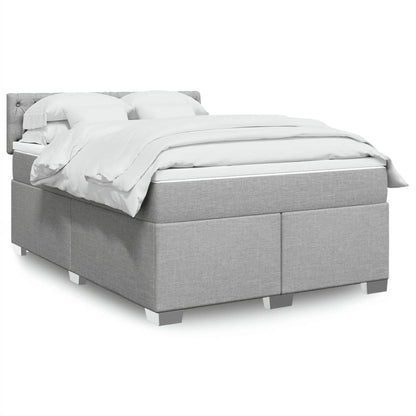 Giroletto a Molle con Materasso Grigio Chiaro 140x200cm Tessuto | homemem39