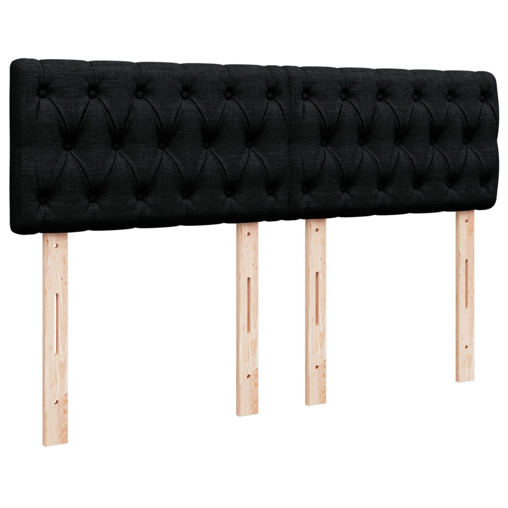 Giroletto a Molle con Materasso Nero 140x200 cm in Tessuto | homemem39