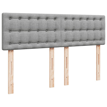 Giroletto a Molle con Materasso Grigio Chiaro 140x200cm Tessuto | homemem39