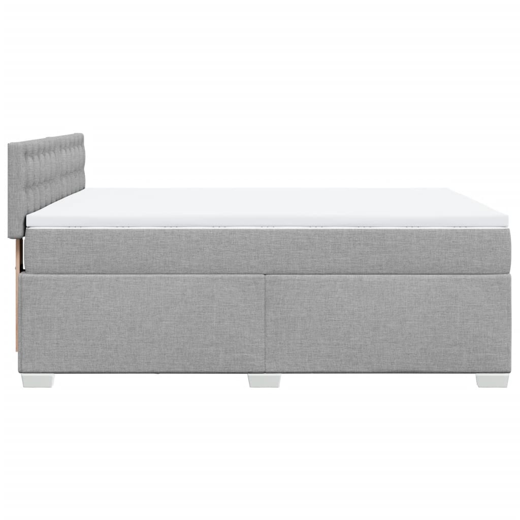 Giroletto a Molle con Materasso Grigio Chiaro 140x200cm Tessuto | homemem39