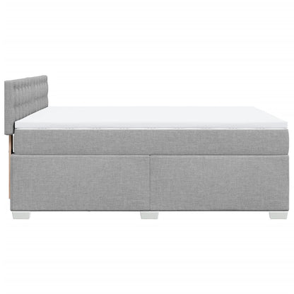 Giroletto a Molle con Materasso Grigio Chiaro 140x200cm Tessuto | homemem39