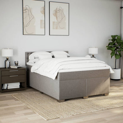 Giroletto a Molle con Materasso Tortora 140x200 cm in Tessuto | homemem39