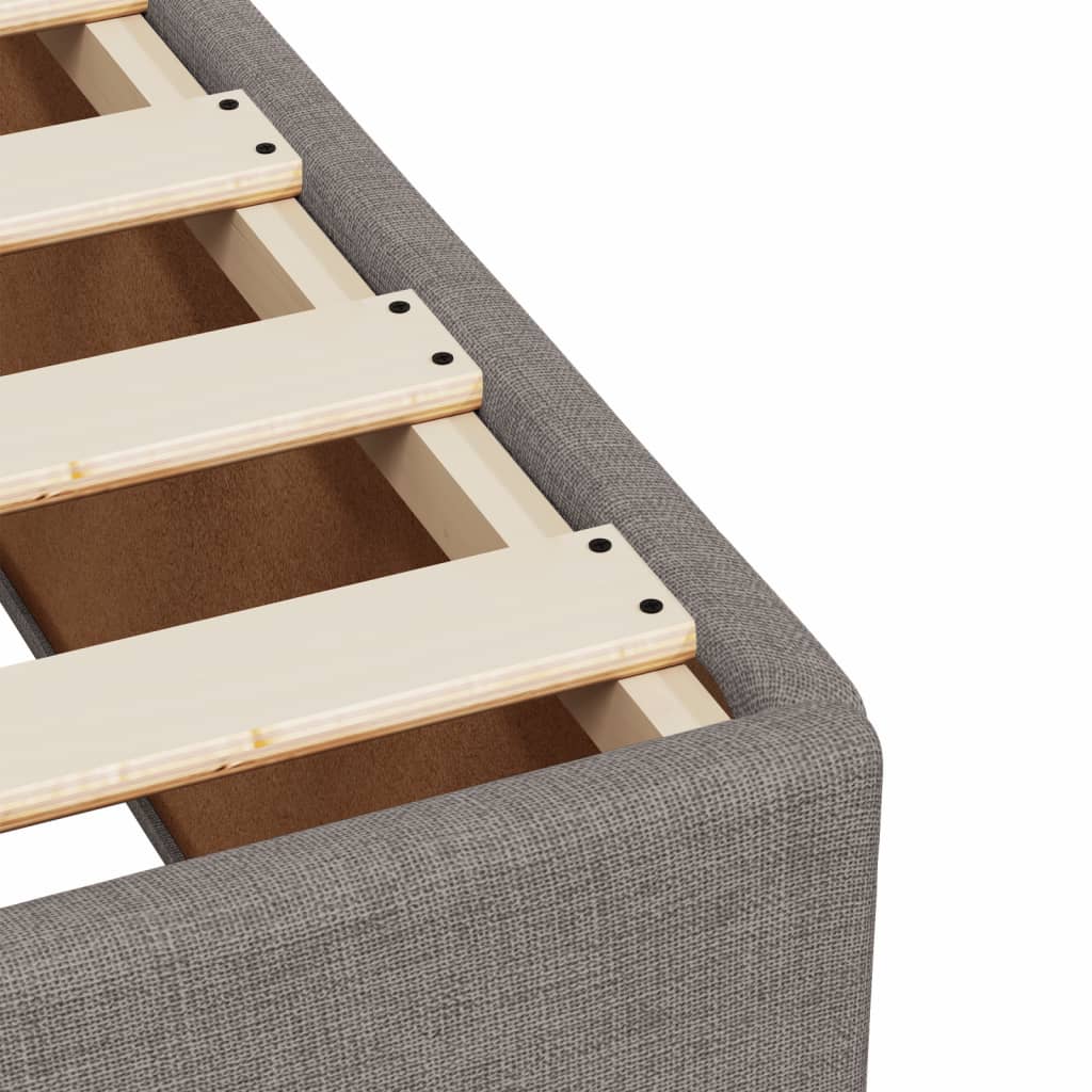 Giroletto a Molle con Materasso Tortora 140x200 cm in Tessuto | homemem39
