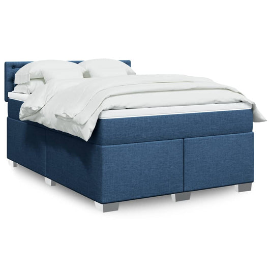 Giroletto a Molle con Materasso Blu 140x200 cm in Tessuto | homemem39