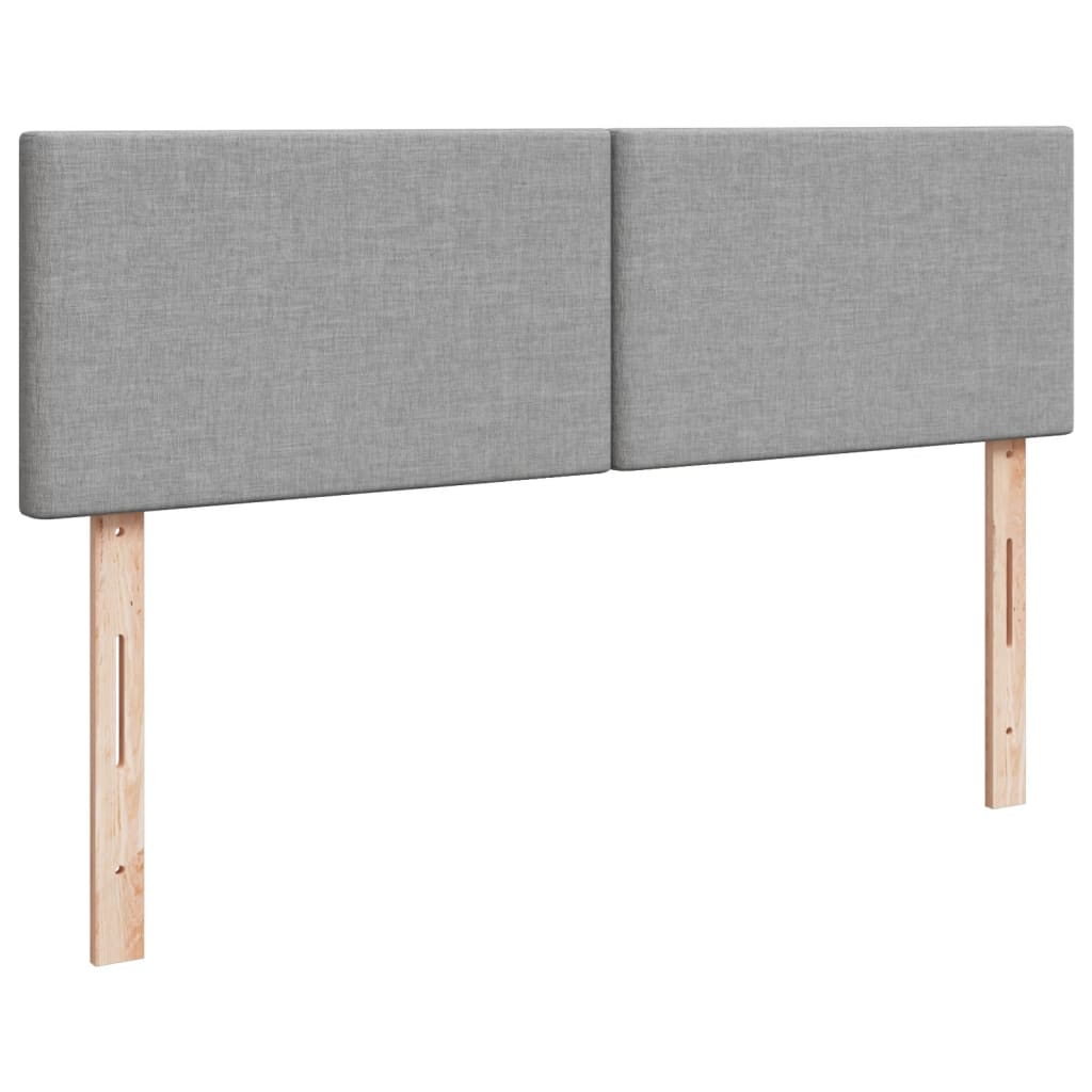 Giroletto a Molle con Materasso Grigio Chiaro160x200 cm Tessuto | homemem39