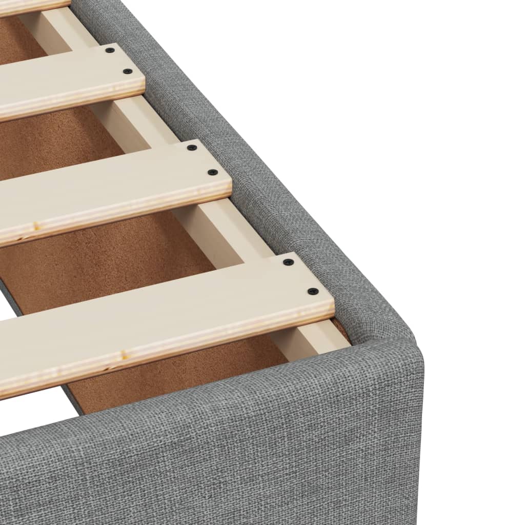 Giroletto a Molle con Materasso Grigio Chiaro160x200 cm Tessuto | homemem39