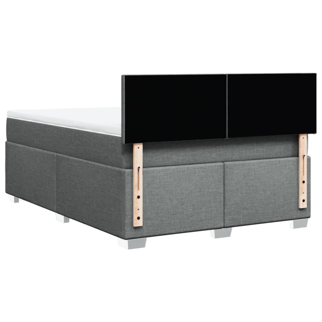 Giroletto a Molle con Materasso Grigio Scuro 160x200 cm Tessuto | homemem39