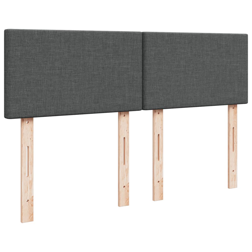 Giroletto a Molle con Materasso Grigio Scuro 160x200 cm Tessuto | homemem39