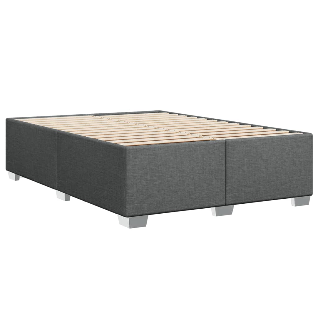 Giroletto a Molle con Materasso Grigio Scuro 160x200 cm Tessuto | homemem39