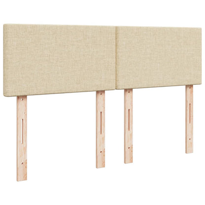 Giroletto a Molle con Materasso Crema 160x200 cm in Tessuto | homemem39