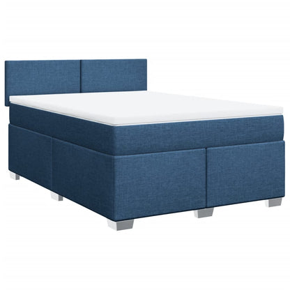 Giroletto a Molle con Materasso Blu 160x200 cm in Tessuto | homemem39