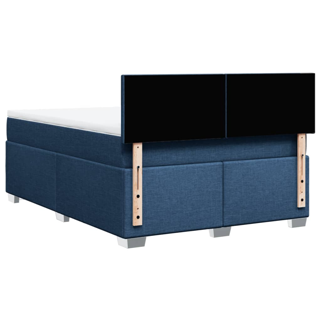 Giroletto a Molle con Materasso Blu 160x200 cm in Tessuto | homemem39