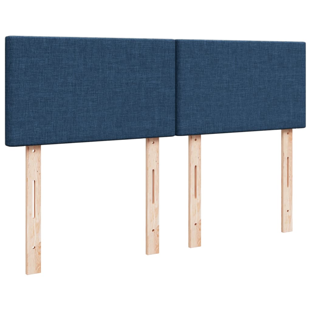 Giroletto a Molle con Materasso Blu 160x200 cm in Tessuto | homemem39