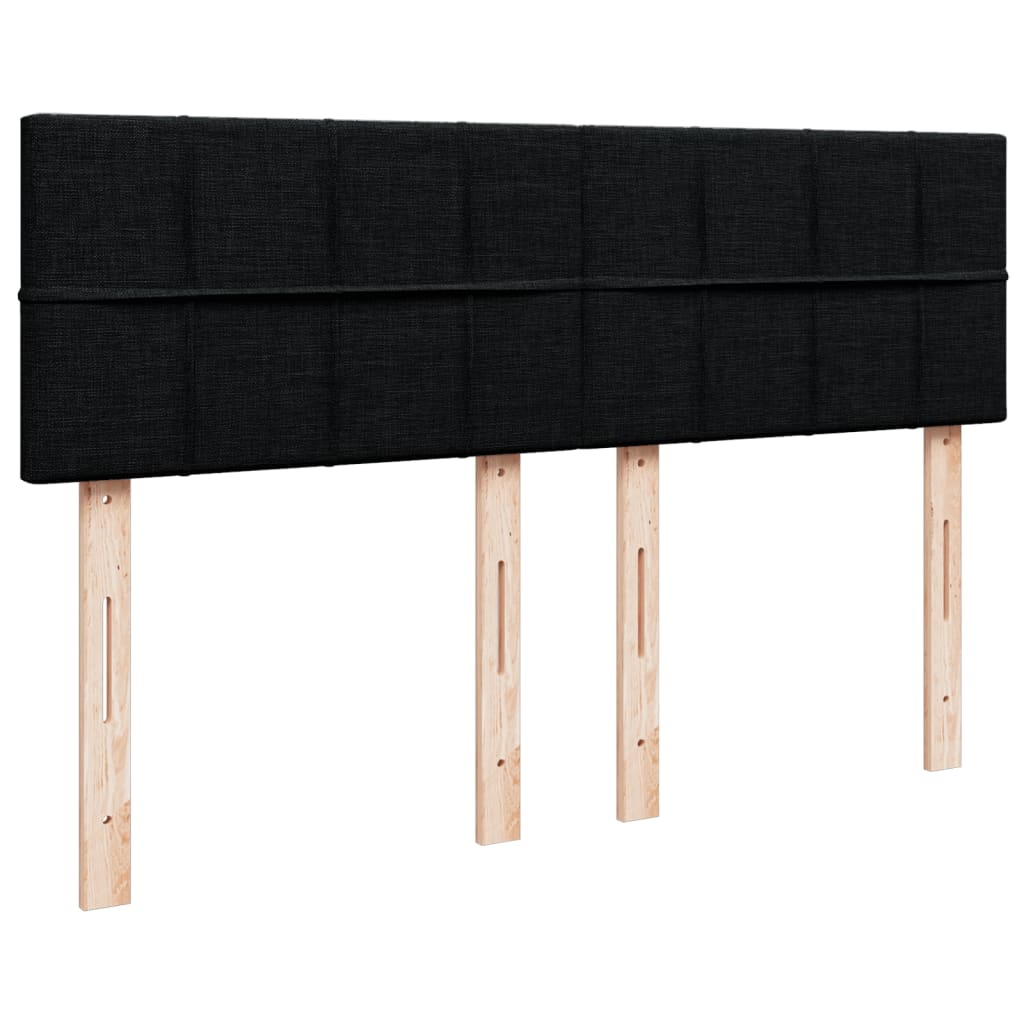 Giroletto a Molle con Materasso Nero 160x200 cm in Tessuto | homemem39