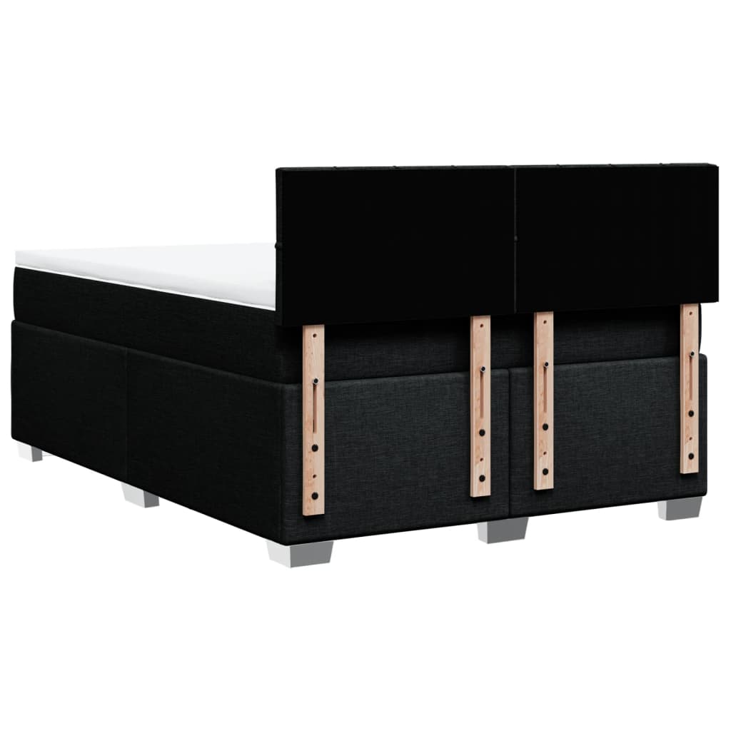 Giroletto a Molle con Materasso Nero 160x200 cm in Tessuto | homemem39