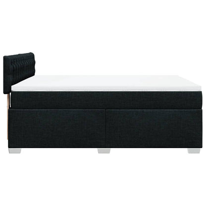 Giroletto a Molle con Materasso Nero 160x200 cm in Tessuto | homemem39