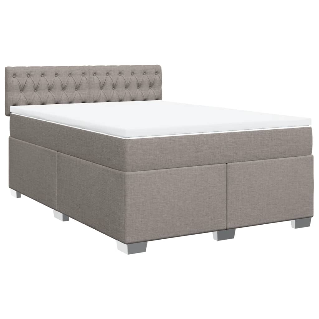 Giroletto a Molle con Materasso Tortora 160x200 cm in Tessuto | homemem39
