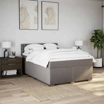 Giroletto a Molle con Materasso Tortora 160x200 cm in Tessuto | homemem39