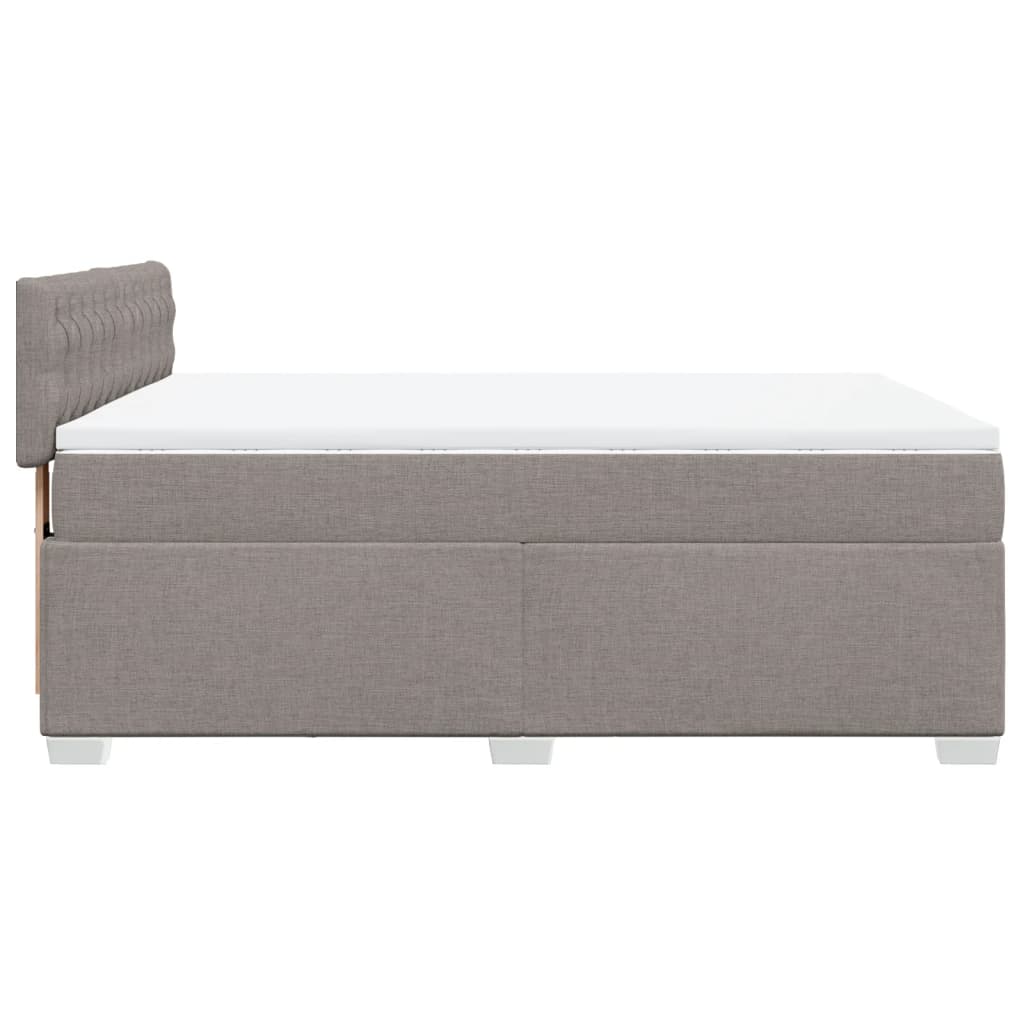 Giroletto a Molle con Materasso Tortora 160x200 cm in Tessuto | homemem39