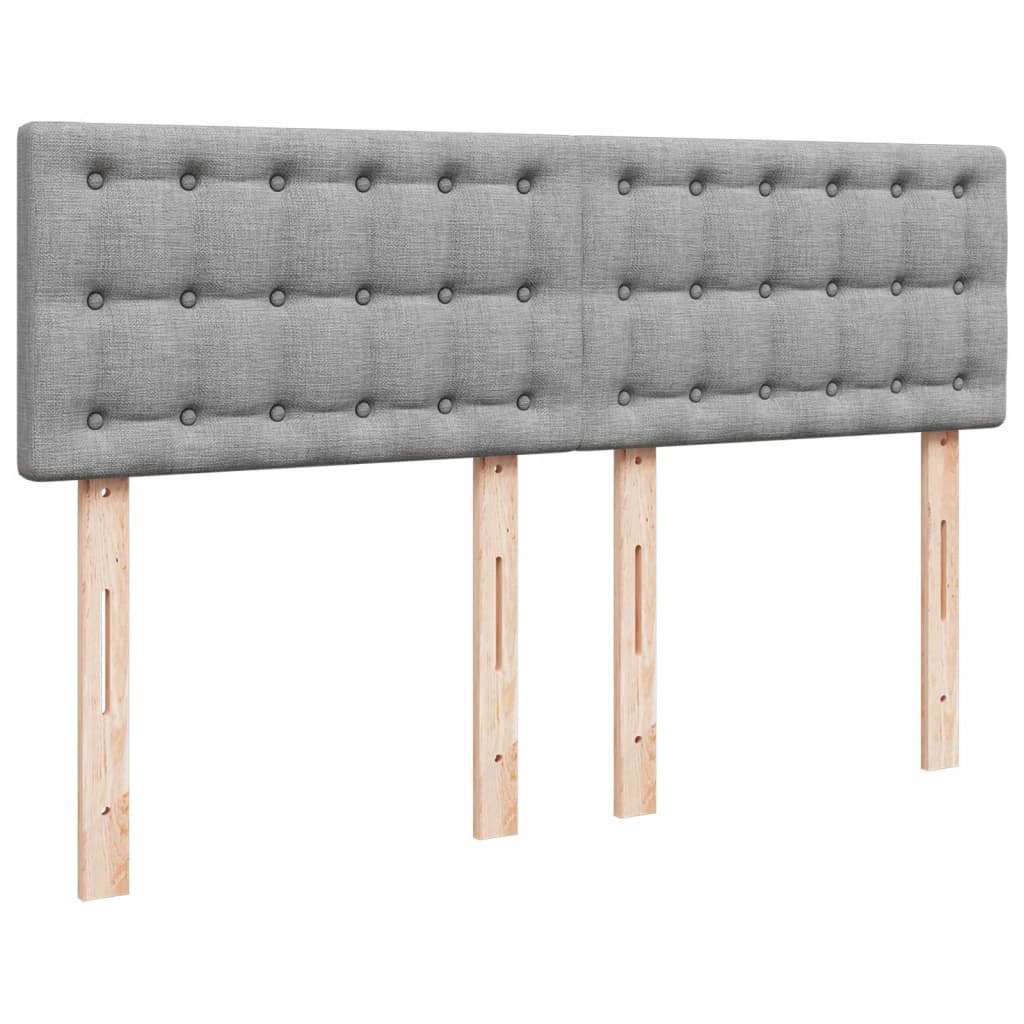 Giroletto a Molle con Materasso Grigio Chiaro 160x200cm Tessuto | homemem39