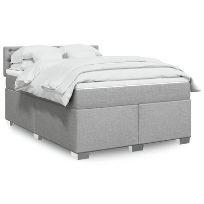 Giroletto a Molle con Materasso Grigio Chiaro 160x200cm Tessuto | homemem39