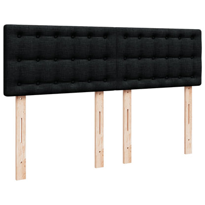 Giroletto a Molle con Materasso Nero 160x200 cm in Tessuto | homemem39