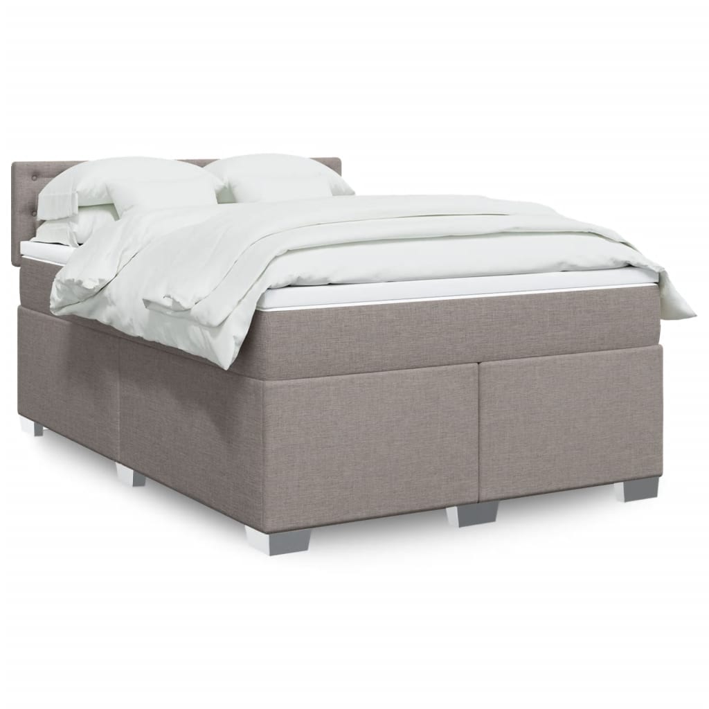 Giroletto a Molle con Materasso Tortora 160x200 cm in Tessuto | homemem39