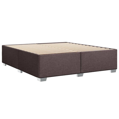 Giroletto a Molle con Materasso Marrone Scuro 180x200cm Tessuto | homemem39