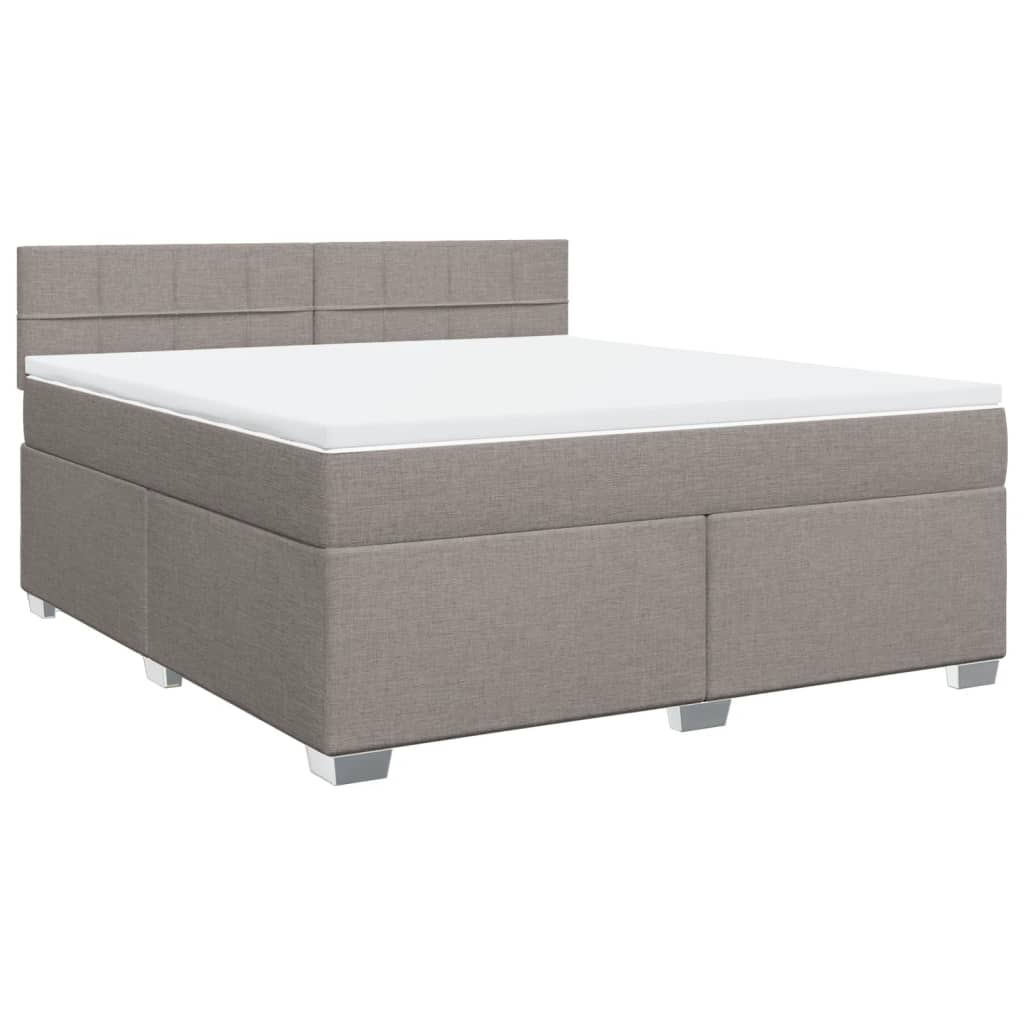 Giroletto a Molle con Materasso Tortora 180x200 cm in Tessuto | homemem39