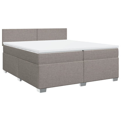 Giroletto a Molle con Materasso Tortora 200x200 cm in Tessuto | homemem39