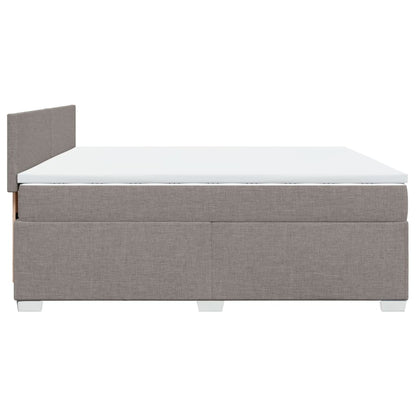 Giroletto a Molle con Materasso Tortora 200x200 cm in Tessuto | homemem39