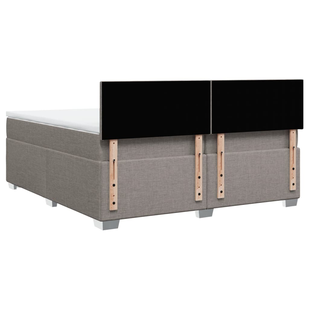 Giroletto a Molle con Materasso Tortora 200x200 cm in Tessuto | homemem39