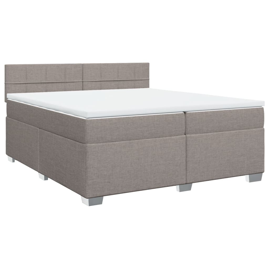 Giroletto a Molle con Materasso Tortora 200x200 cm in Tessuto | homemem39