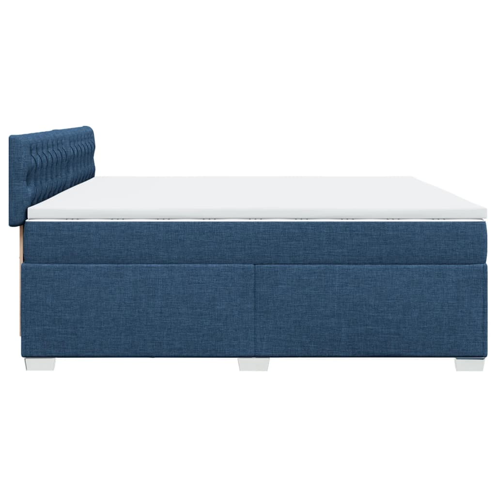 Giroletto a Molle con Materasso Blu 200x200 cm in Tessuto | homemem39