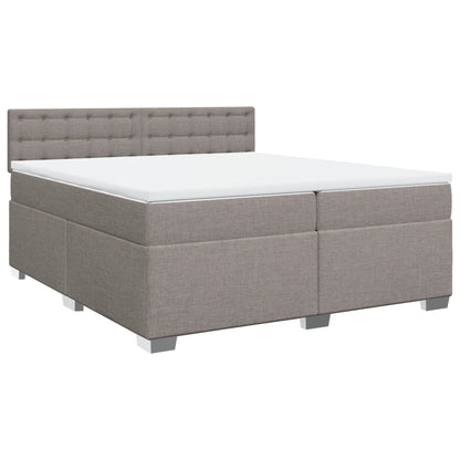 Giroletto a Molle con Materasso Tortora 200x200 cm in Tessuto | homemem39
