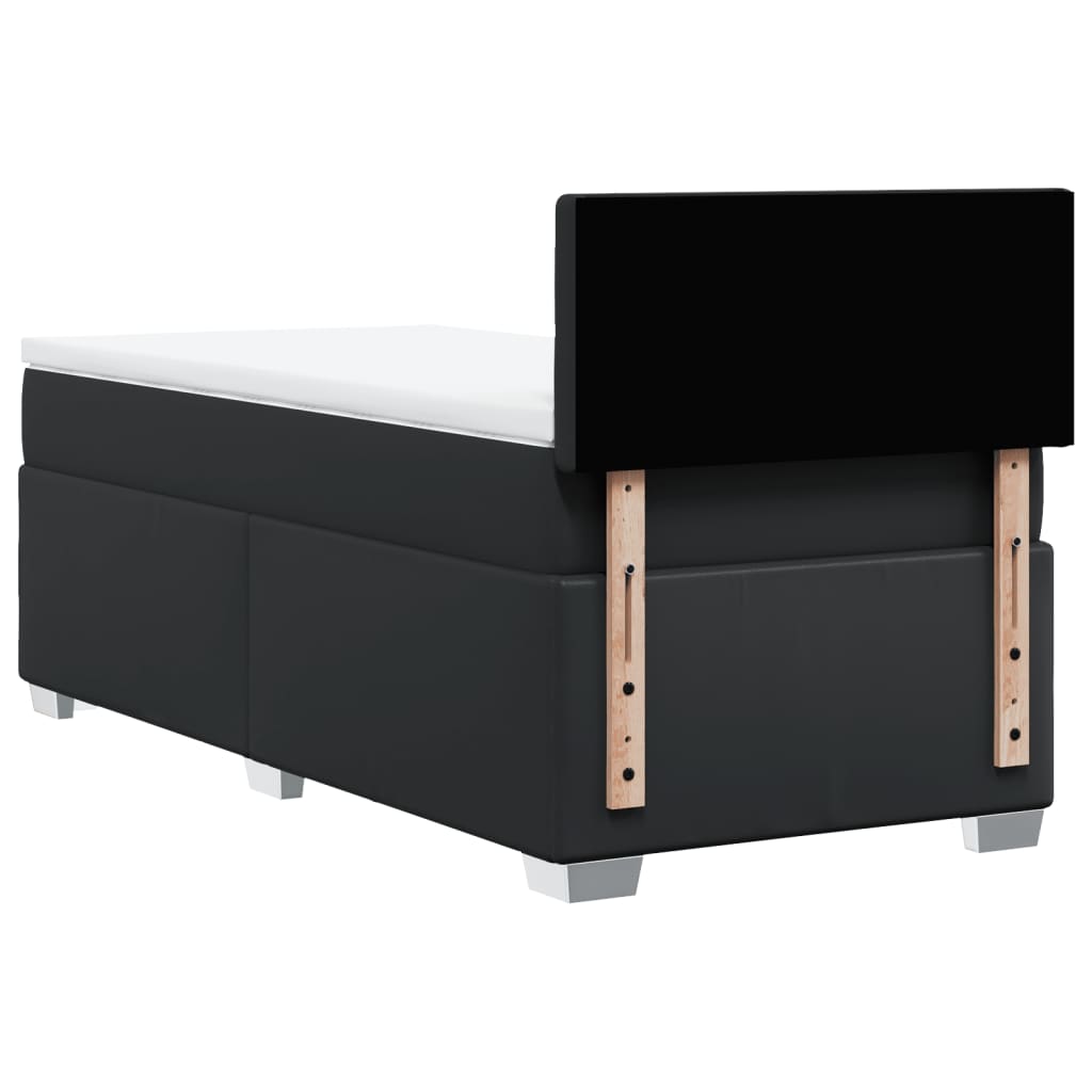 Giroletto a Molle con Materasso Nero 80x200 cm in Similpelle | homemem39