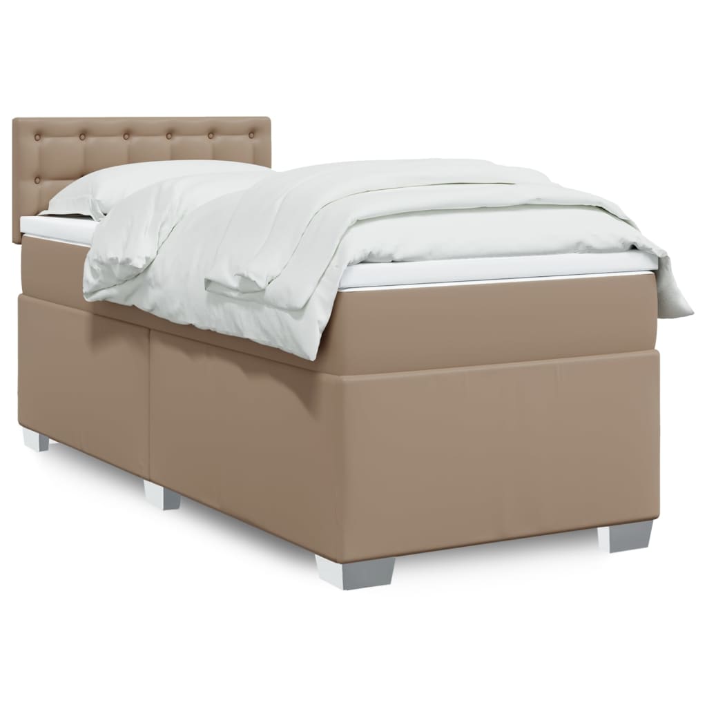 Giroletto a Molle con Materasso Cappuccino 90x190 cm Similpelle | homemem39