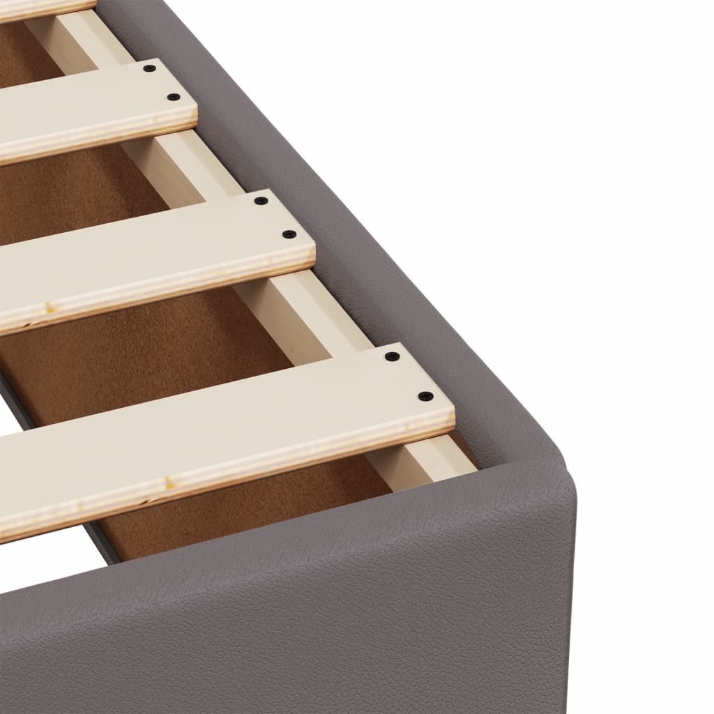 Giroletto a Molle con Materasso Grigio 100x200 cm in Similpelle - homemem39