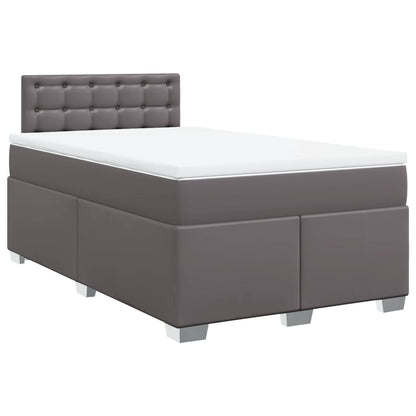 Giroletto a Molle con Materasso Grigio 120x190 cm in Similpelle | homemem39