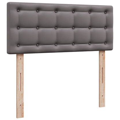 Giroletto a Molle con Materasso Grigio 120x190 cm in Similpelle | homemem39