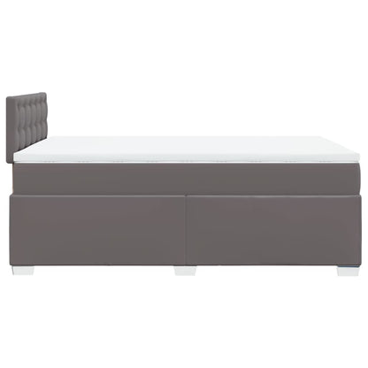 Giroletto a Molle con Materasso Grigio 120x200 cm in Similpelle | homemem39
