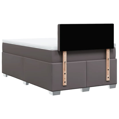 Giroletto a Molle con Materasso Grigio 120x200 cm in Similpelle | homemem39